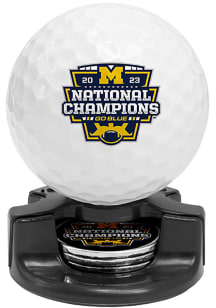 Black Michigan Wolverines 2023 College Football National Champions DisplayNest Golf Ball Golf Gi..