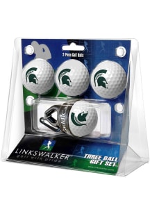 White Michigan State Spartans Ball and CaddiCap Holder Golf Gift Set