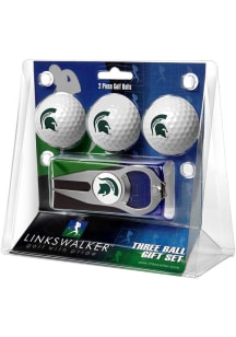 Silver Michigan State Spartans Ball and Hat Trick Divot Tool Golf Gift Set
