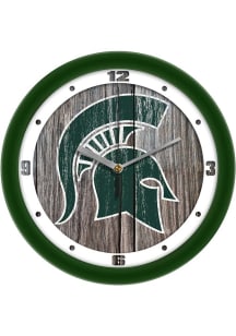 Michigan State Spartans 11.5 Weathered Wood Wall Clock