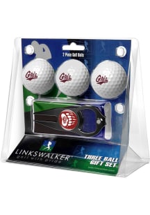 Montana Grizzlies Ball and Black Hat Trick Divot Tool Golf Gift Set
