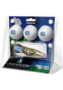 North Carolina Tar Heels Ball and Gold Crosshairs Divot Tool Golf Gift Set