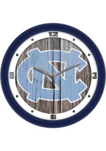 North Carolina Tar Heels 11.5 Weathered Wood Wall Clock