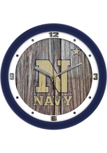 Navy Midshipmen 11.5 Weathered Wood Wall Clock