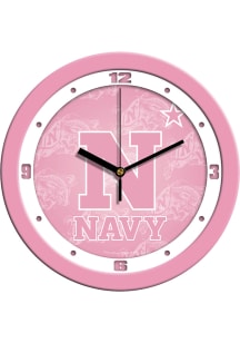 Navy Midshipmen 11.5 Pink Wall Clock