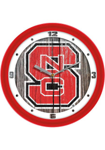 NC State Wolfpack 11.5 Weathered Wood Wall Clock