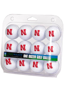 White Nebraska Cornhuskers One Dozen Golf Balls