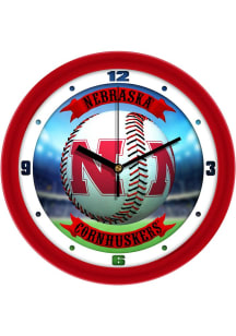 Nebraska Cornhuskers 11.5 Home Run Wall Clock