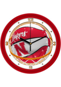 Nebraska Cornhuskers 11.5 Slam Dunk Wall Clock