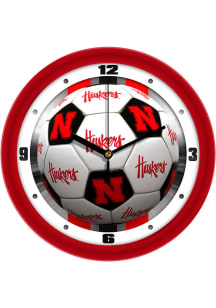 Nebraska Cornhuskers 11.5 Soccer Ball Wall Clock