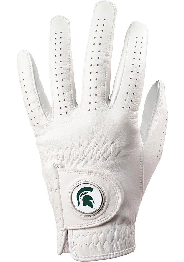 Michigan State Spartans White Team Logo Golf Gloves