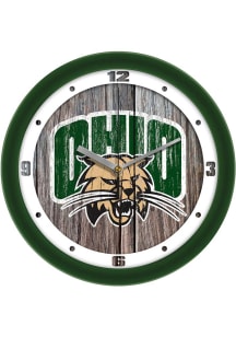 Ohio Bobcats 11.5 Weathered Wood Wall Clock