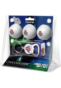 White Ohio State Buckeyes Ball and Keychain Golf Gift Set