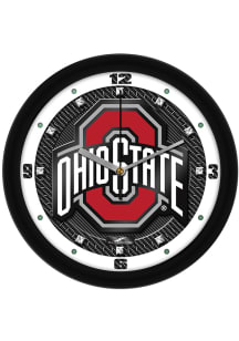 Ohio State Buckeyes 11.5 Carbon Fiber Wall Clock