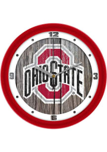 Ohio State Buckeyes 11.5 Weathered Wood Wall Clock