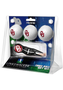 Oklahoma Sooners Ball and Black Crosshairs Divot Tool Golf Gift Set