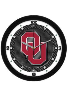 Oklahoma Sooners 11.5 Carbon Fiber Wall Clock