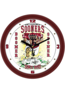Oklahoma Sooners 11.5 Steamroller Wall Clock