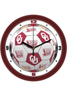 Oklahoma Sooners 11.5 Soccer Ball Wall Clock