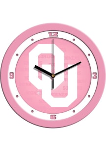 Oklahoma Sooners 11.5 Pink Wall Clock