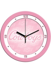 Oklahoma State Cowboys 11.5 Pink Wall Clock