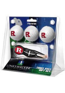 Black Rutgers Scarlet Knights Ball and Black Crosshairs Divot Tool Golf Gift Set