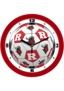 Red Rutgers Scarlet Knights 11.5 Soccer Ball Wall Clock