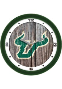 South Florida Bulls 11.5 Weathered Wood Wall Clock