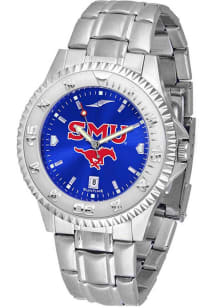 SMU Mustangs Competitor Steel Anochrome Mens Watch