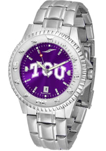 TCU Horned Frogs Competitor Steel Anochrome Mens Watch