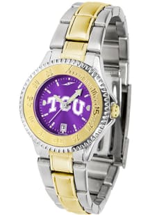 TCU Horned Frogs Competitor Elite Anochrome Womens Watch