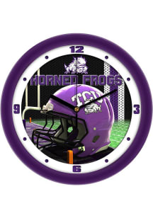 TCU Horned Frogs 11.5 Football Helmet Wall Clock