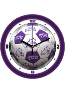 TCU Horned Frogs 11.5 Soccer Ball Wall Clock