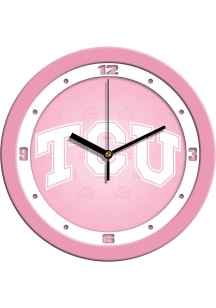 TCU Horned Frogs 11.5 Pink Wall Clock