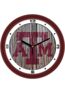 Texas A&amp;M Aggies 11.5 Weathered Wood Wall Clock