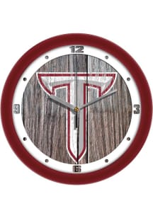 Troy Trojans 11.5 Weathered Wood Wall Clock