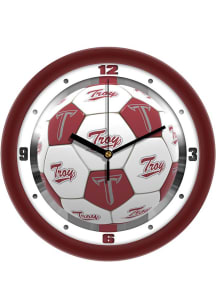 Troy Trojans 11.5 Soccer Ball Wall Clock