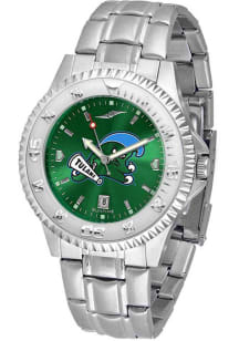 Tulane Green Wave Competitor Steel Anochrome Mens Watch