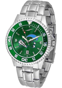 Tulane Green Wave Competitor Steel AC Mens Watch