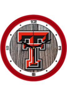 Texas Tech Red Raiders 11.5 Weathered Wood Wall Clock