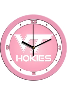 Virginia Tech Hokies 11.5 Pink Wall Clock