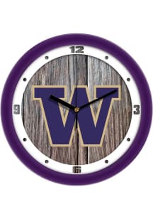 Washington Huskies 11.5 Weathered Wood Wall Clock