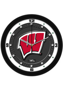 Wisconsin Badgers 11.5 Carbon Fiber Wall Clock