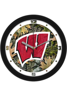 Wisconsin Badgers 11.5 Camo Wall Clock