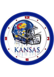 Kansas Jayhawks Drip Art Wall Clock