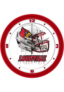 Louisville Cardinals Drip Art Wall Clock