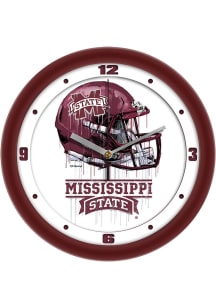 Mississippi State Bulldogs Drip Art Wall Clock
