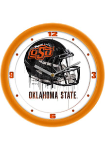 Oklahoma State Cowboys Drip Art Wall Clock