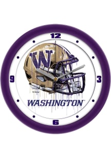 Washington Huskies Drip Art Wall Clock
