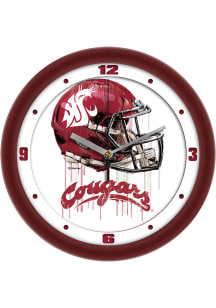 Washington State Cougars Drip Art Wall Clock